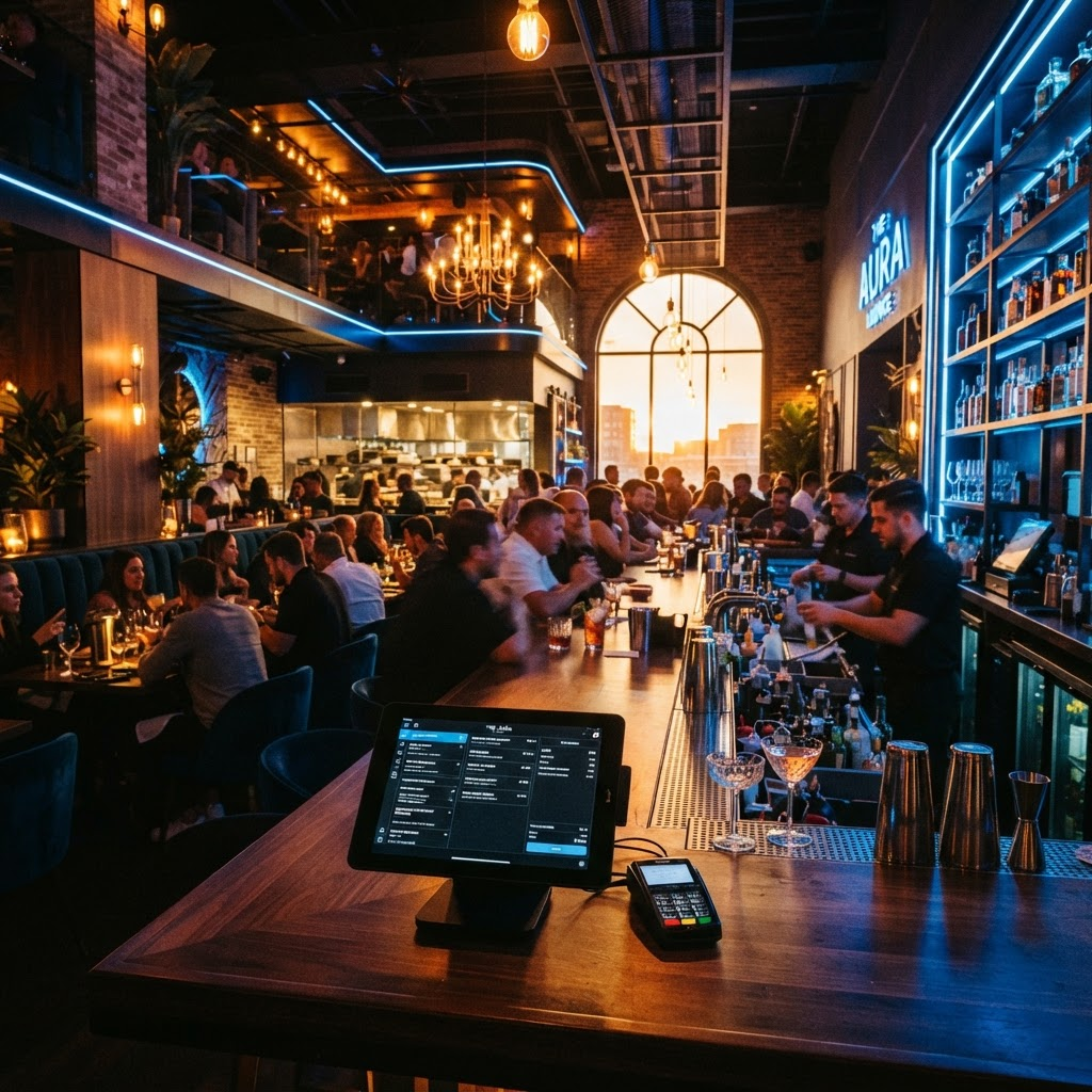 A packed South Florida restaurant-lounge powered by SystemsCtrl